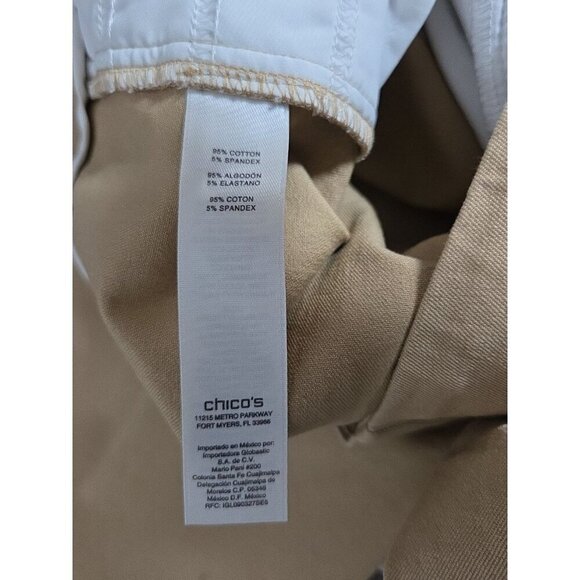 Chico’s Fabulously Slimming Khaki Ankle Short Pants Size 0.5 US 6 - Picture 5 of 5